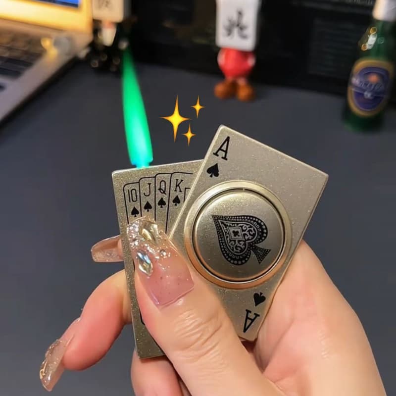 Playing cards lighter, weird and creative lighter, high-looking metal lighter, internet celebrity hot model