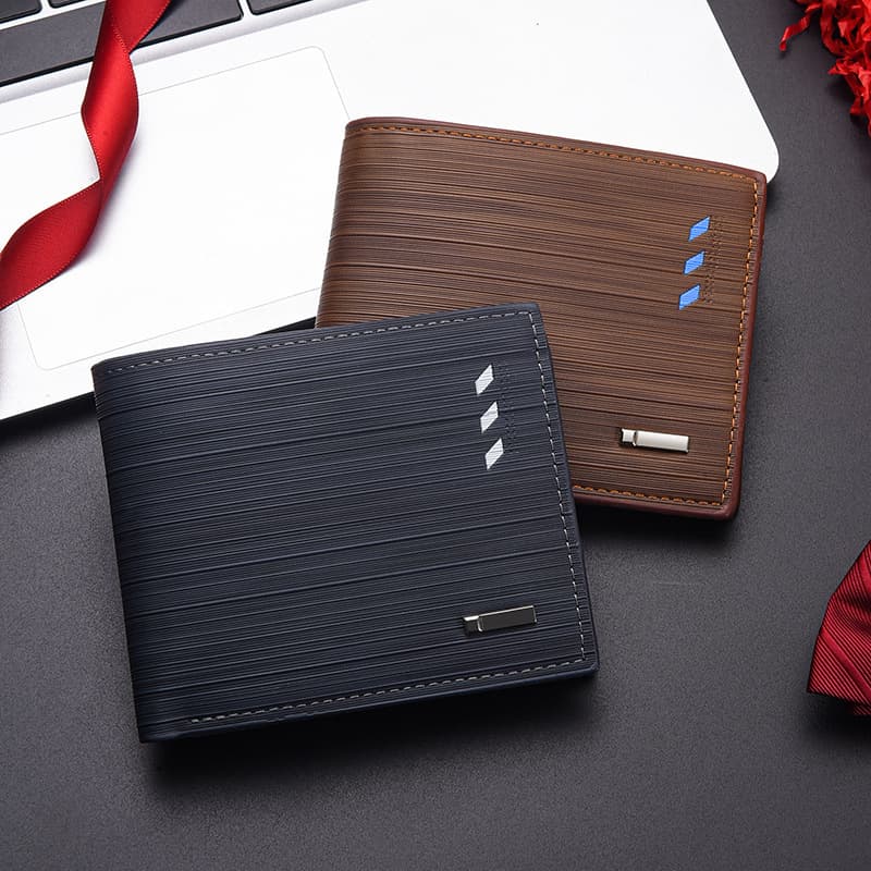 Cross-border short men's wallet, European and American youth multi-card slot horizontal trendy billfold