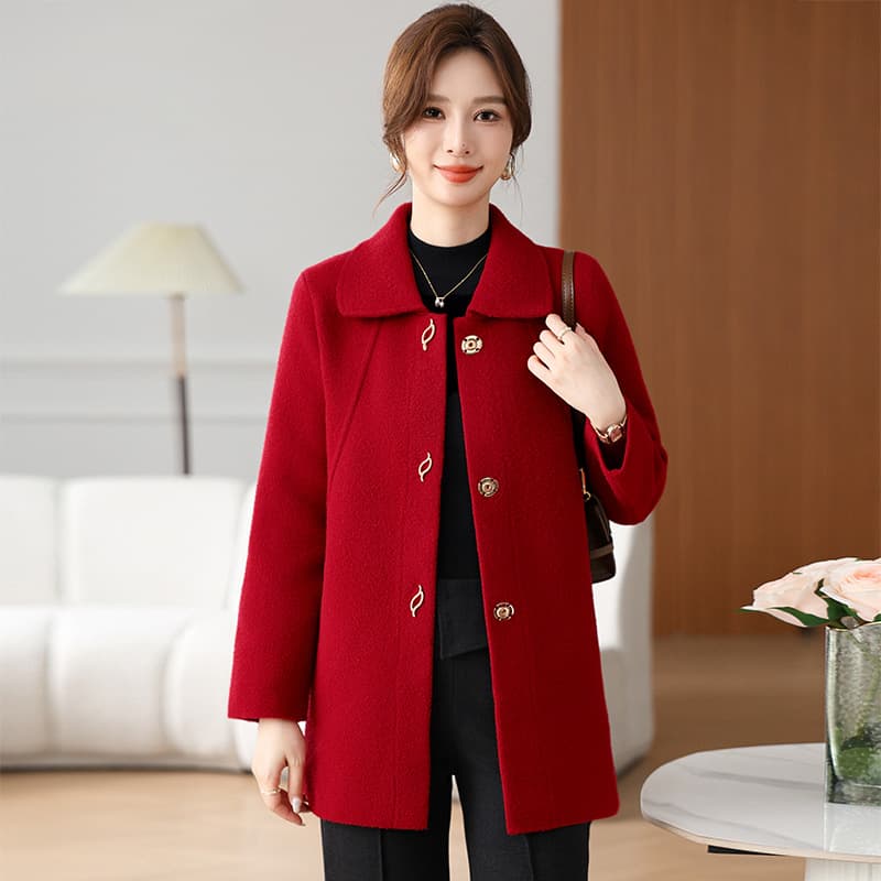 2025 New Autumn Cardigan Jacket for Middle-Aged Mothers, Stylish Tweed Coat for Older Women