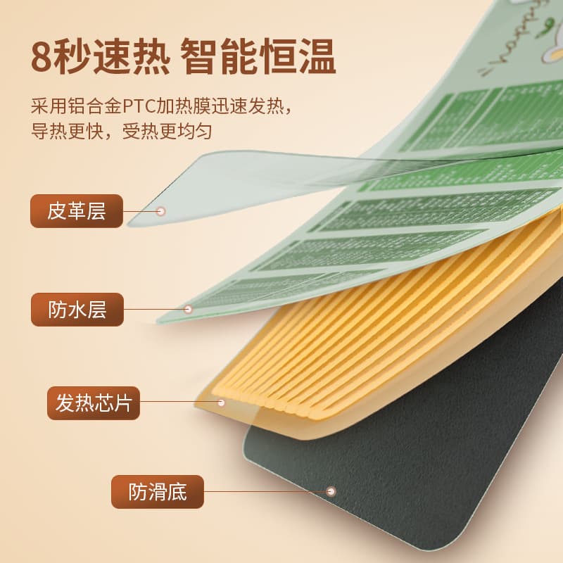 Customizable Heated Mouse Pad with Color, Logo, and Extra-Large Size, All-in-One Desk Mat for Gifts