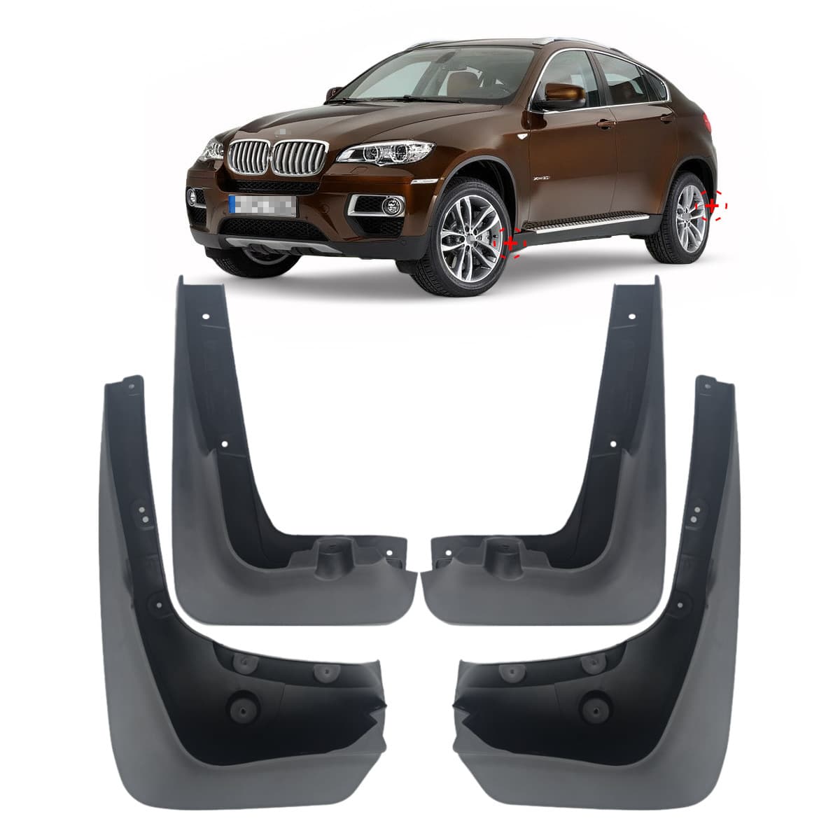 Suitable for 08-17 Bmw X6 Bmw X6 E71 F16 Mudguards Cross-Border Export Fenders