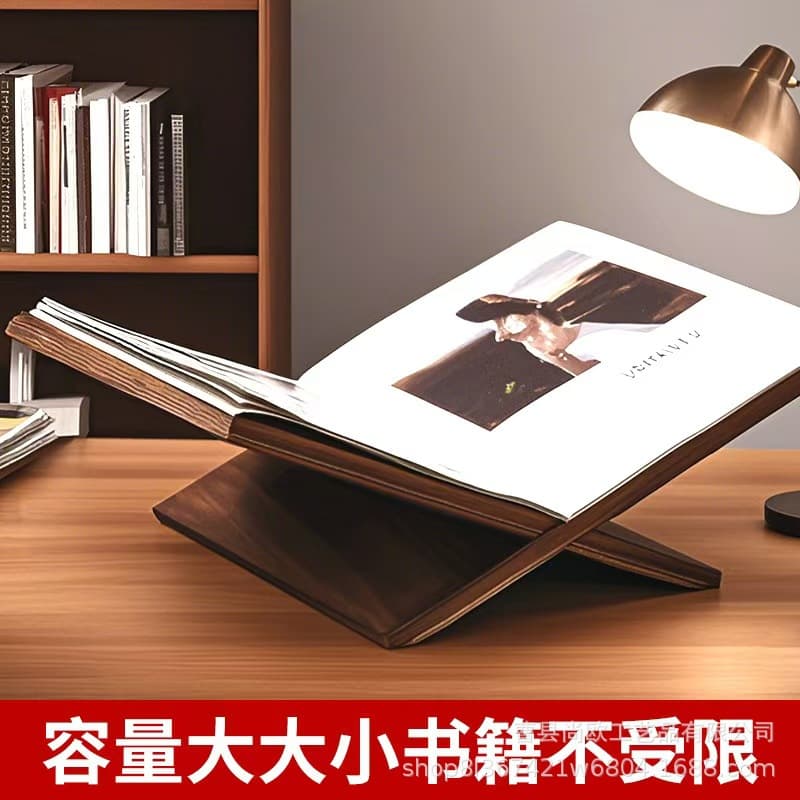 In Stock Bookshelf European Style Wooden Cross Book Display Stand Desktop Book Organizer Recipe Display Stand