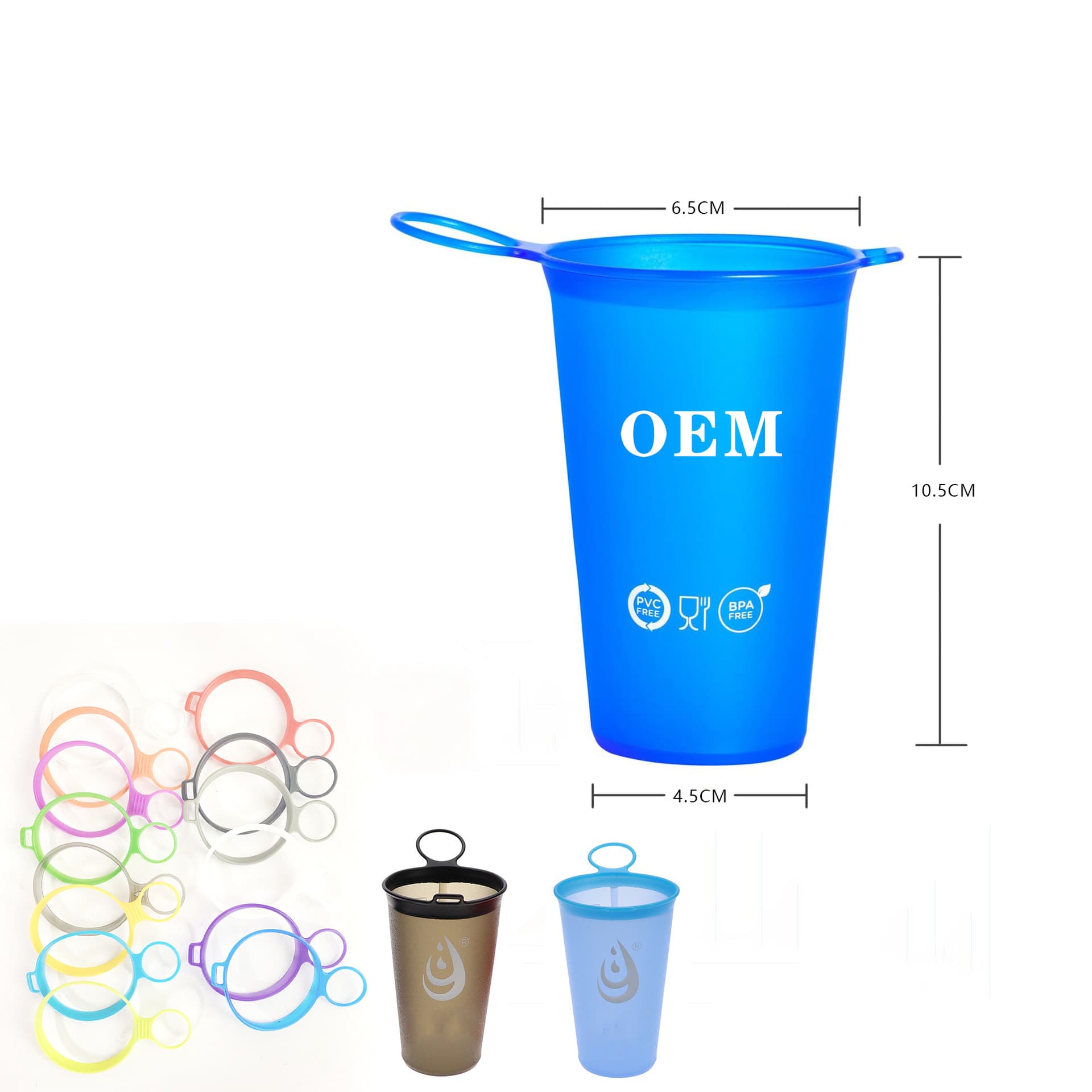 200ml portable soft water bottle for outdoor use, suitable for sports, hiking, cross-country cycling, and mini marathons.