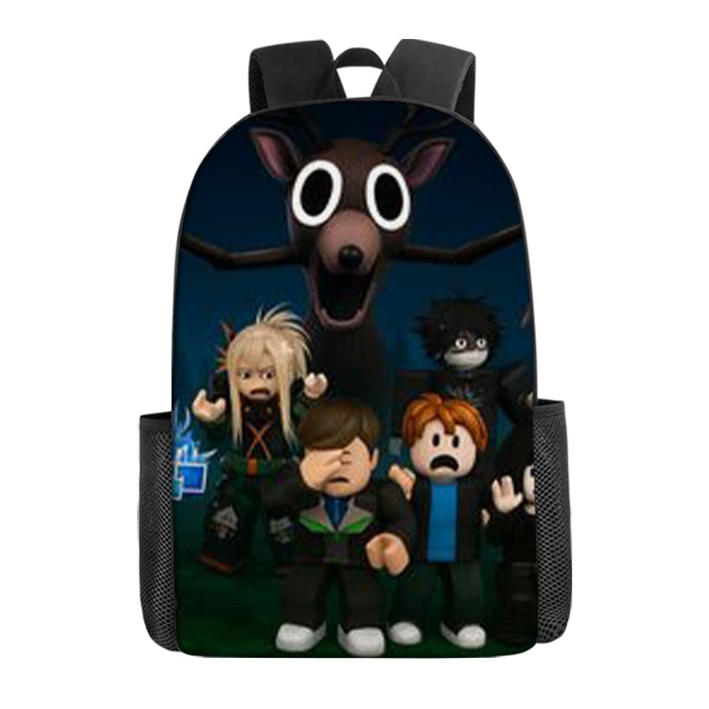 Best-selling Roblo Kids Backpack for School, Large Capacity Printed Casual Backpack Storage Bag