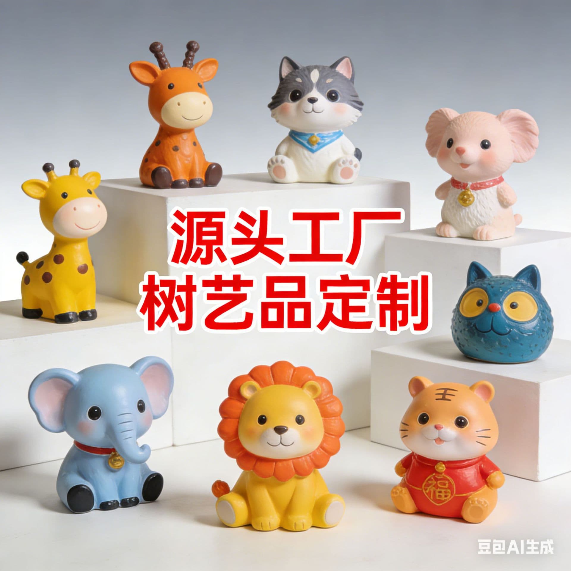 Resin crafts mascot PVC doll blind box trendy animation figure creative ornaments customized with drawings and samples