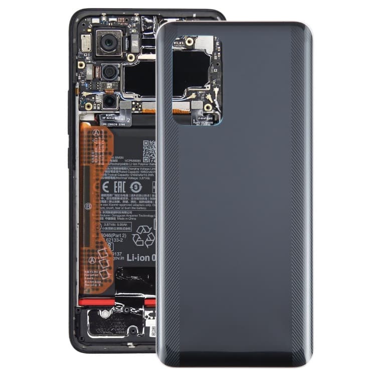 Suitable for Xiaomi Poco F5 Pro battery back cover glass material (color: black)