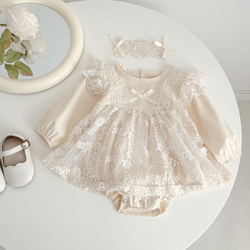 2026 Baby Clothing Newborn Lace Spring and Autumn One-piece Baby Long-Sleeved Coveralls Female Baby Harness Dress