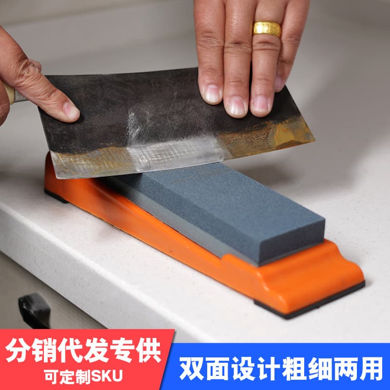 Sharpening Stone for Kitchen Knives, Household Use, Brown Corundum, Large Size, Woodworking, Outdoor Oil Stone, Wholesale Drop Shipping