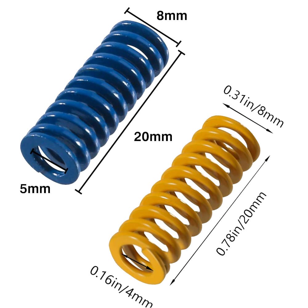 3D Printer Accessories Heated Bed Glass Platform Leveling Spring Extruder Heavy-Duty Spring 8*20 8*25