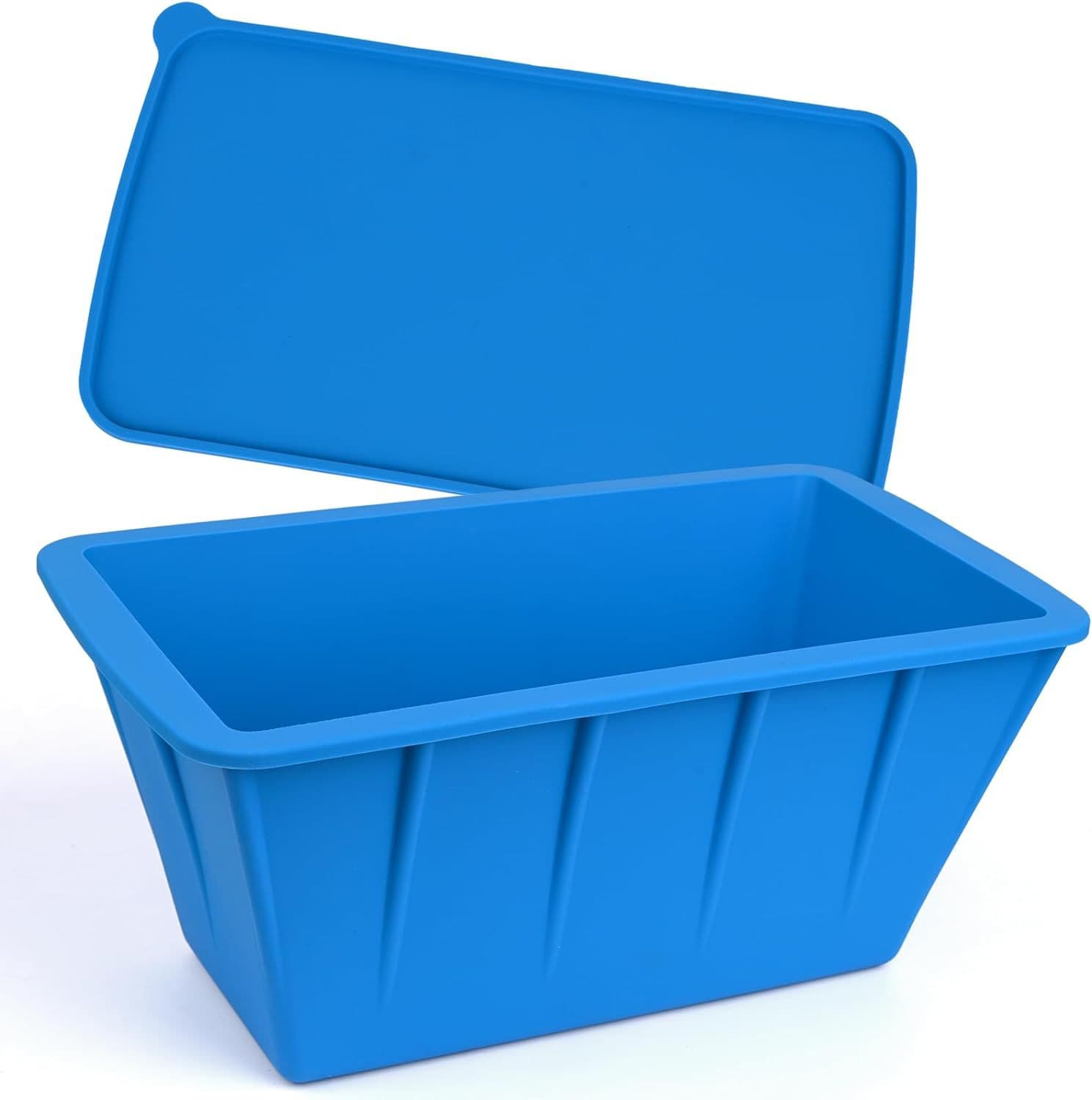 Amazon Extra Large Ice Cube Silicone Mold with Lid, Large Square Ice Cube Tray, High Capacity Ice Grid