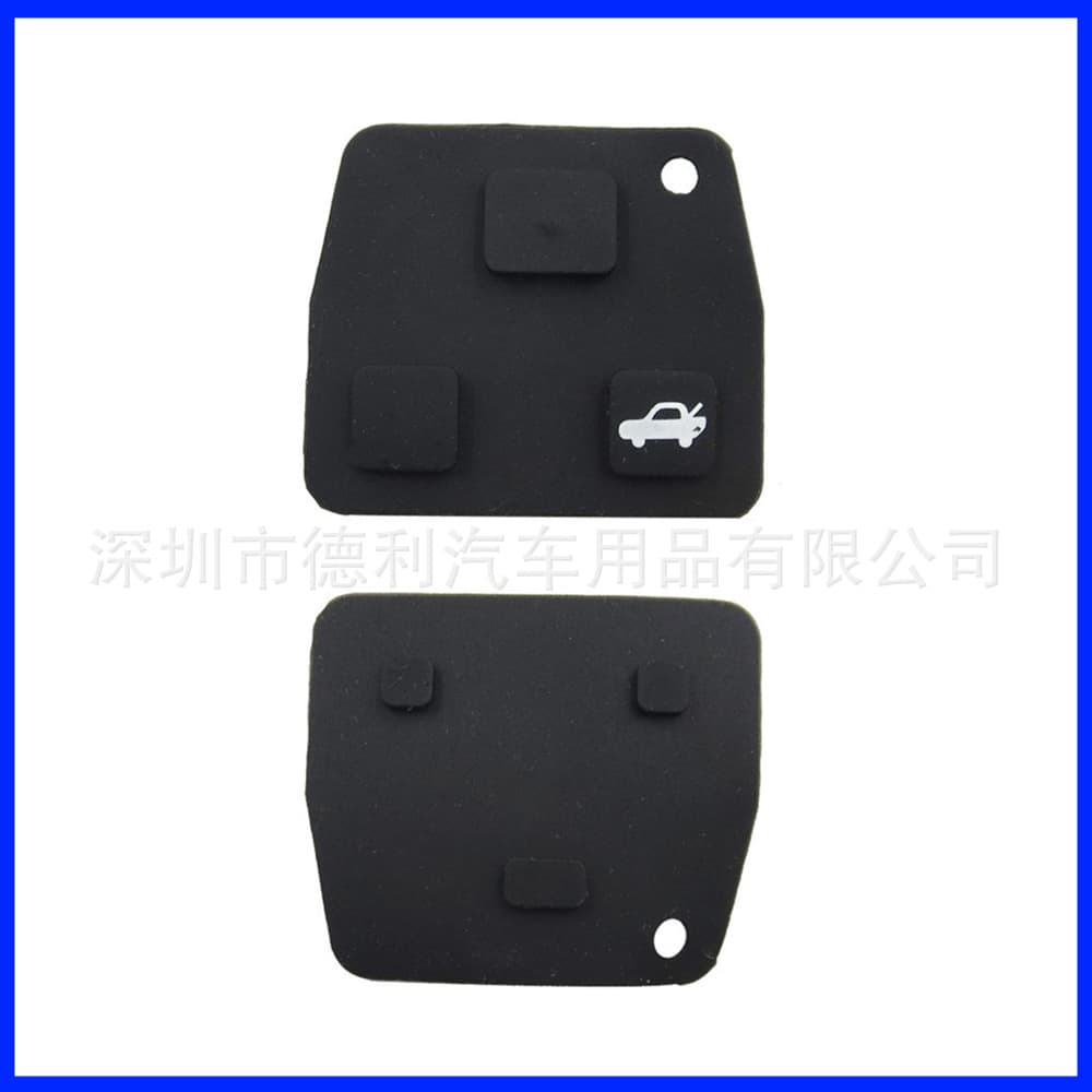 Suitable for Toyota 3-Button Straight Key Button Cover Silicone Pad Button Cover Silicone