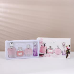 Charming Floral Women's Perfume, Cocoa Sweetheart Light Fragrance Gift Box Set of 4, Birthday Companion Gift, Cross-Border Bestseller