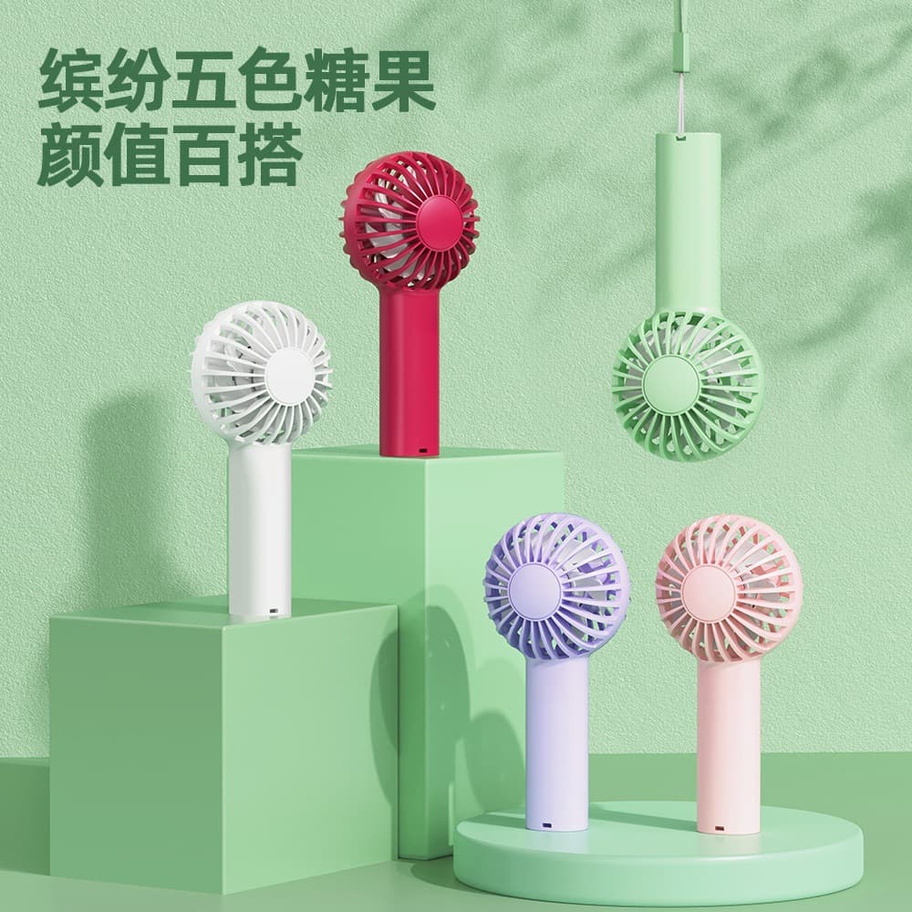 Foldable Handheld Fan USB Rechargeable Super Strong Wind Outdoor Camping Quiet Small Portable Mini