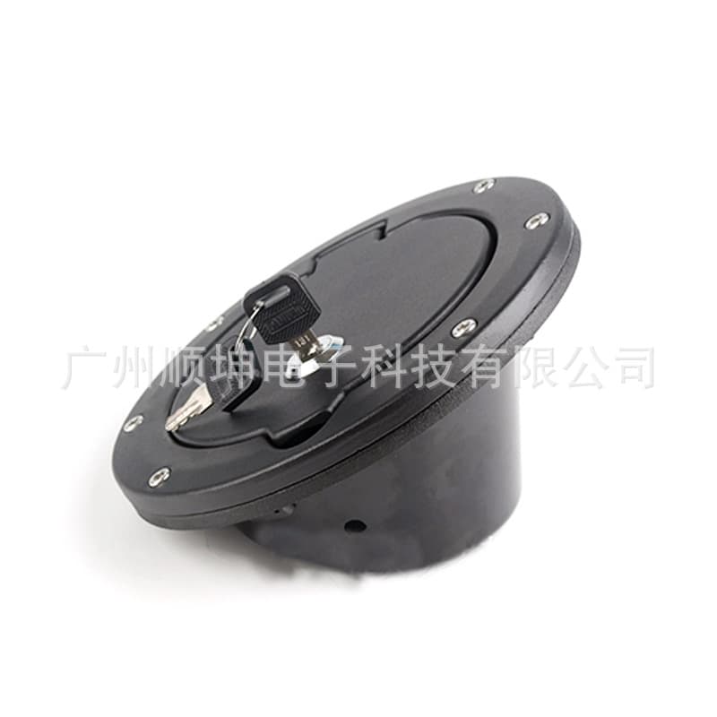 Compatible with Jeep 07-17 JK Wrangler Fuel Tank Cap with Lock Protective Cover, Dustproof Fuel Filler Cover
