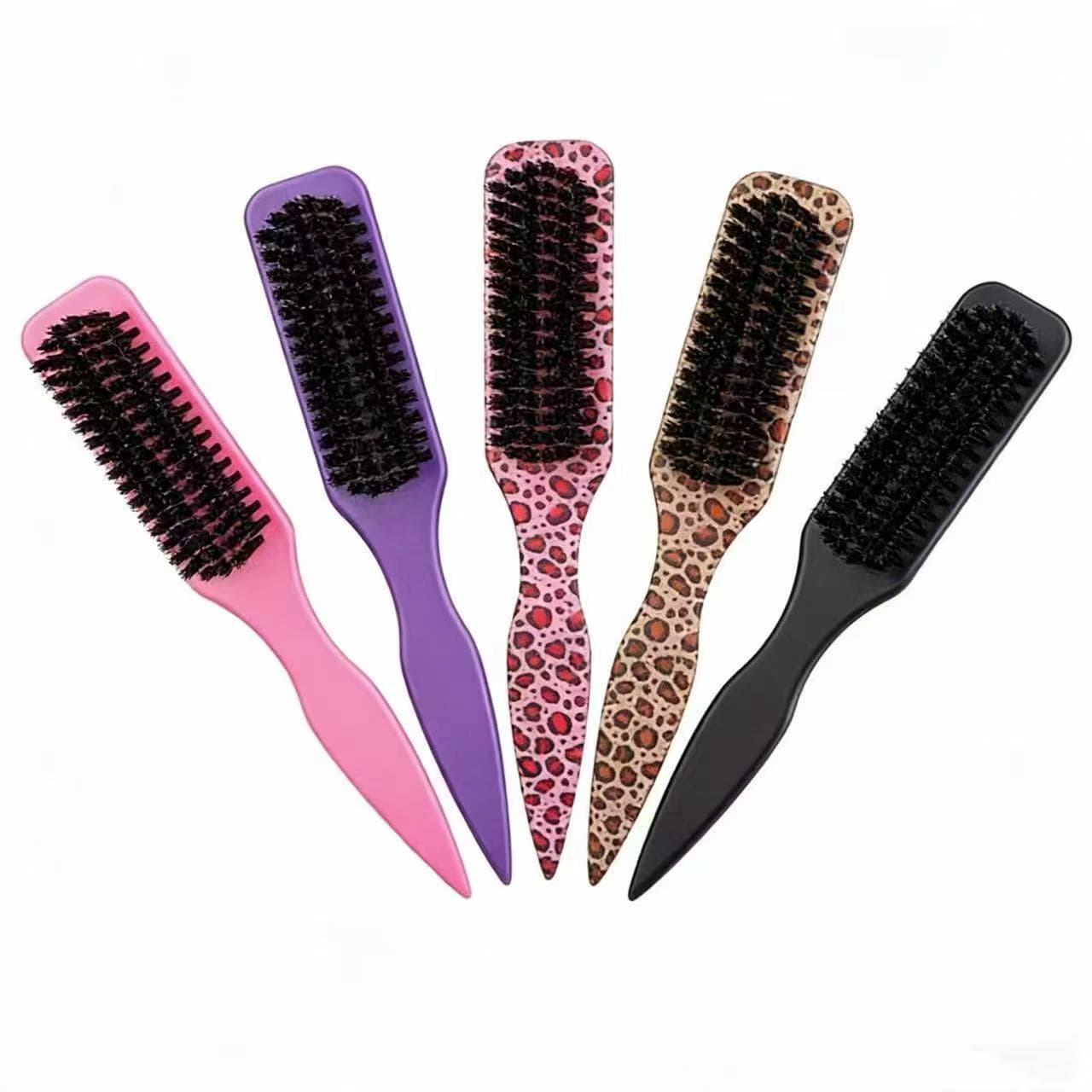 New Cross-border E-commerce Flyaway Hair Cleaning Plastic Brush Oil Hair Styling Comb Men's Beard Brush Leopard Print Tail Comb Hairdressing Brush