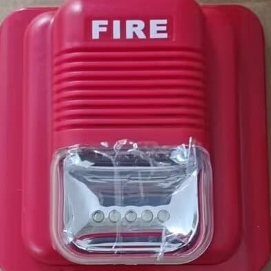 DC12V/24V Fire Audible and Visual Alarm, Standalone Fire Warning Strobe Light without Encoding Address