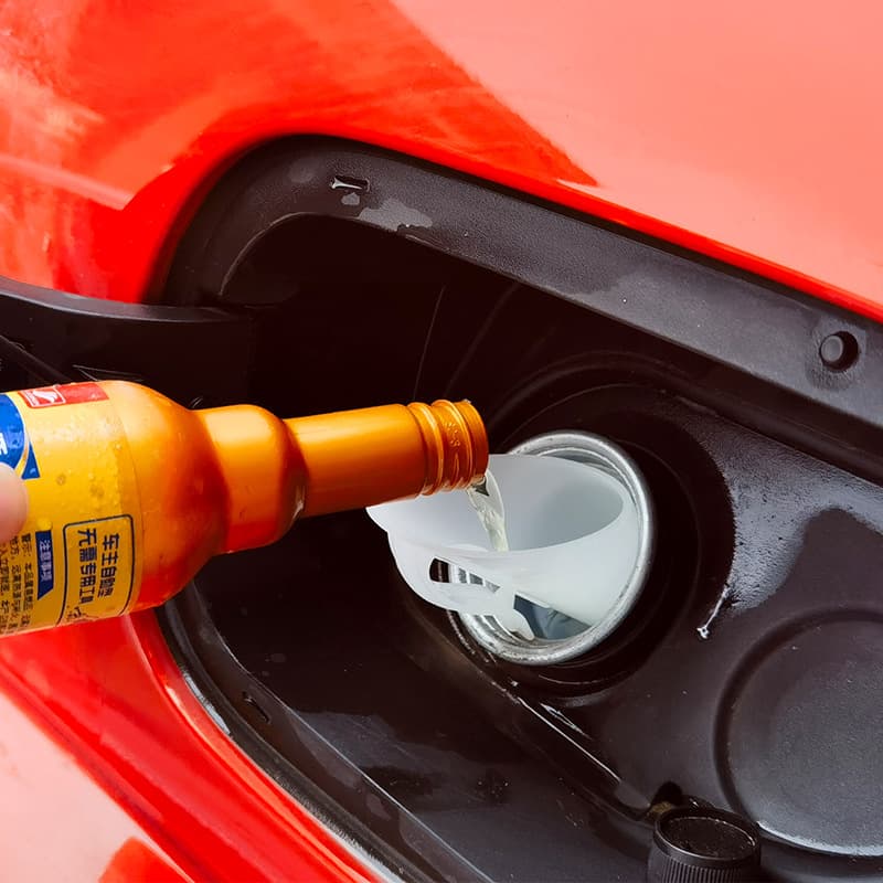 Hands-Free Fuel Funnel Plastic Long Spout for Engine Oil and Fuel Additives, Small Nozzle Motorcycle Specific