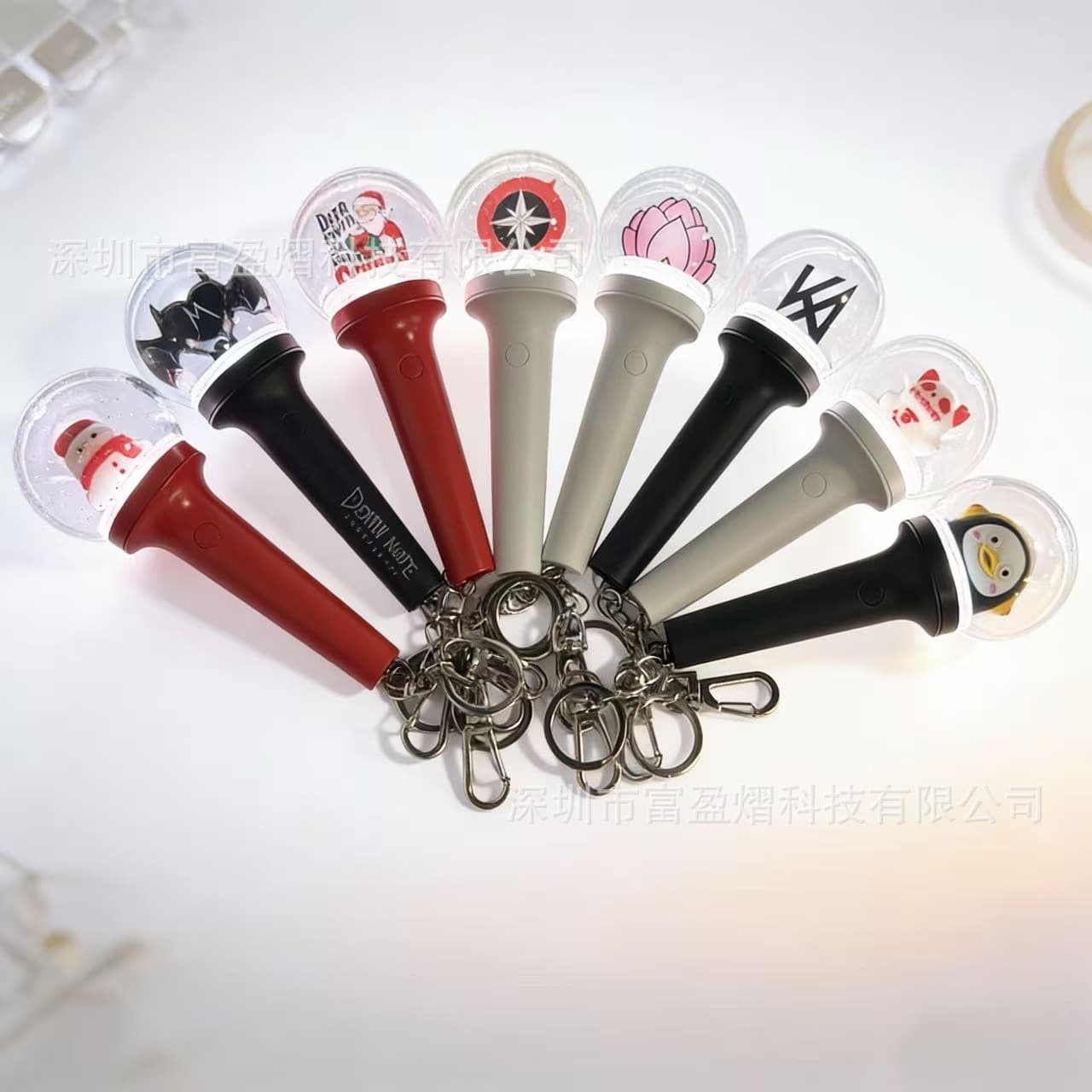 Fuyingyi manufacturer D-made MINI luminous support stick kpop spot mini keychain led luminous stick