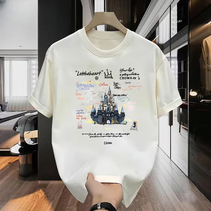 Luxury Premium Men's Short Sleeve T-Shirt Round Neck Versatile Design Top