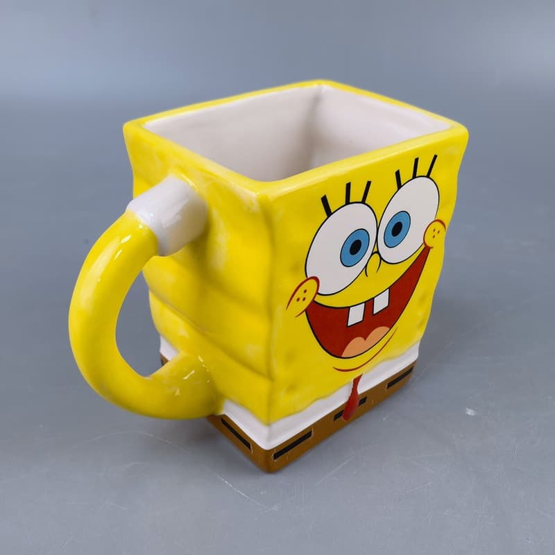 Anime Cartoon Sponge-Shaped Ceramic Mug Creative Snail Design Irregular Large Water Cup