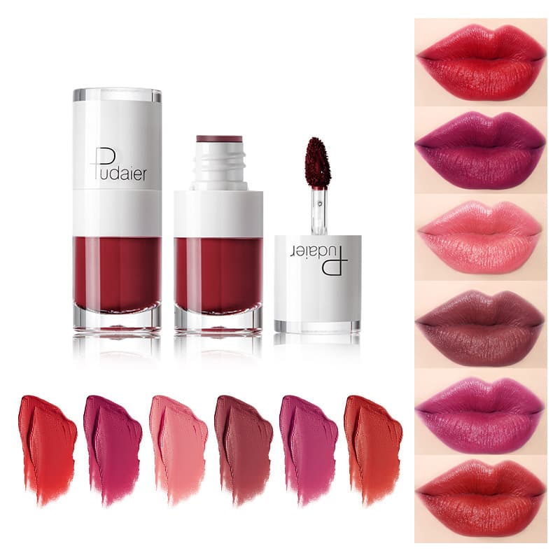 Cross-border beauty Pudaier velvet matte lip glaze long-lasting non-fading liquid lipstick non-stick cup lip gloss