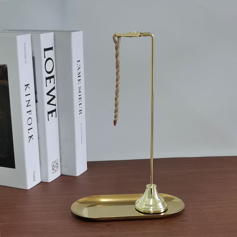 Vertical right-angle crocodile clip line incense holder sandalwood incense insert aromatherapy stainless steel chassis linear incense clip