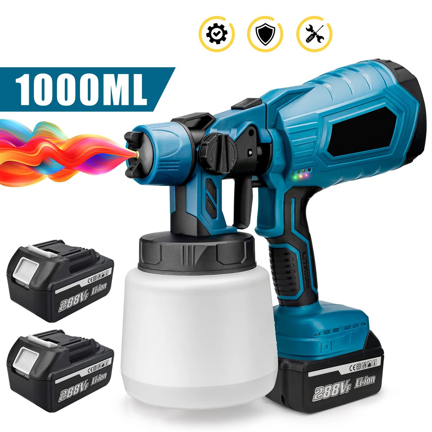 21V Electric Spray Paint Gun, Lithium Battery, Small Rechargeable Home Spray Painting Tool, Latex Paint Spray Gun, Paint Spraying Machine