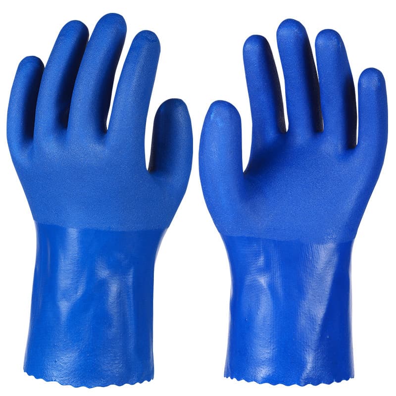 PVC Particle Anti-Slip Work Gloves Chemical Acid Alkali Oil Resistant Wear-Proof Mechanic Factory Labor Protection Gloves