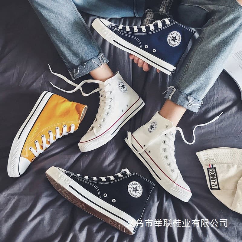 High-top Canvas Shoes for Men, Classic Casual Board Shoes, 2025 New Fall Trendy Casual Sneakers, Black