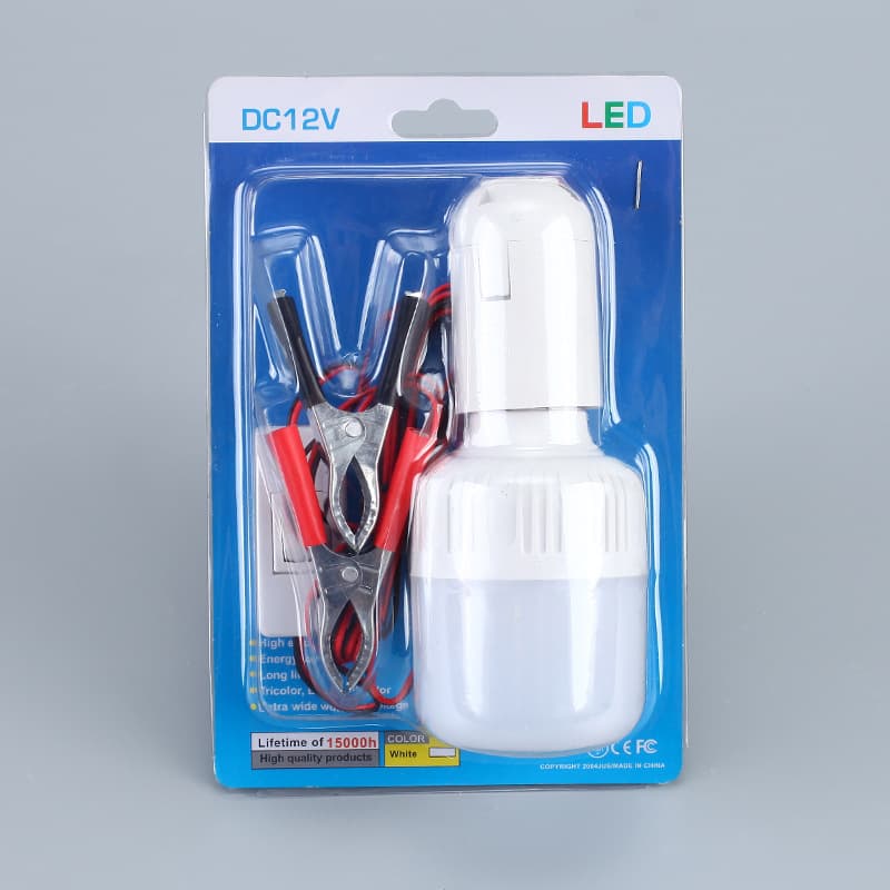 Specially supplied for foreign trade, LED low-voltage battery 12V high-brightness bulb lamp with switch clip line floor stall lamp 12V bulb