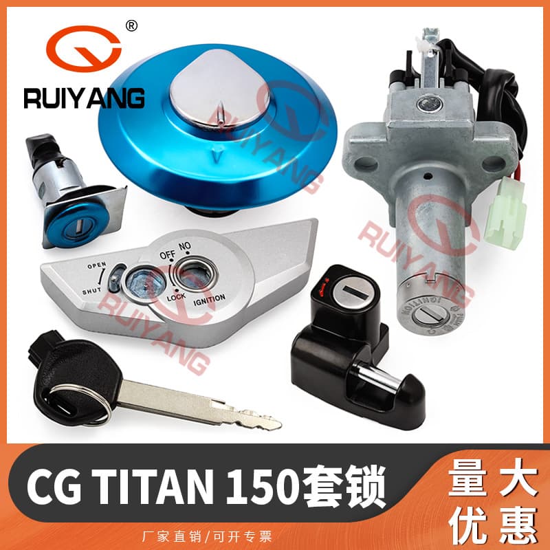 Compatible with CG Titan 150 Lock Set 04-08 35010-KPM-850/35010-KPM-B90 Full Vehicle Locks