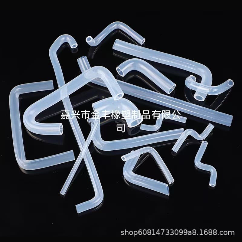 Custom Molded Food-Grade Silicone Tube, Transparent Silicone Sleeve, Special-Shaped Silicone Tube, Equal-Diameter and Reducing U-Shape L-Shape Elbow Tube