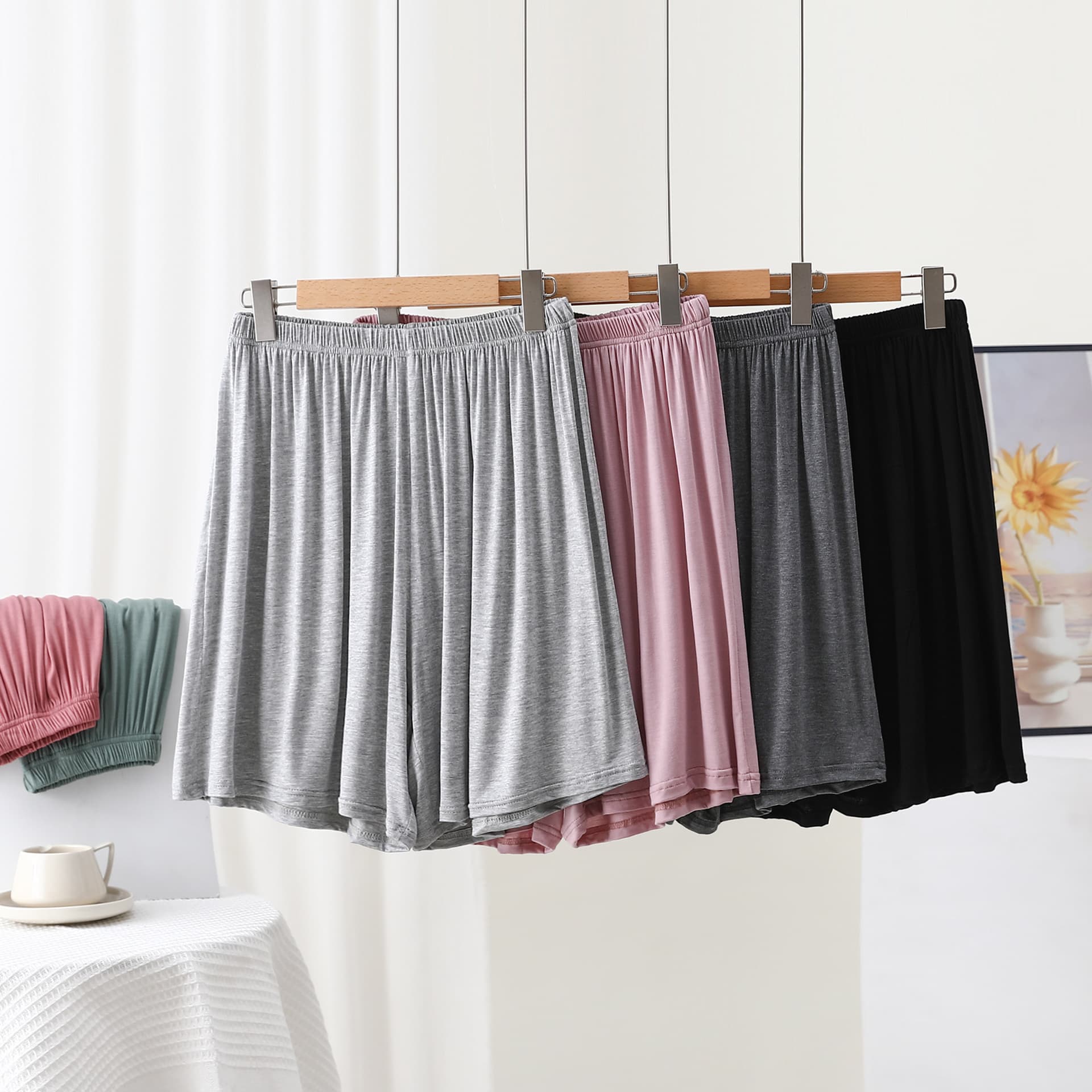 Elastic Waist Pajama Pants for Women Summer Loose Plus Size Wide-Leg Home Casual Pants, Versatile and Comfortable