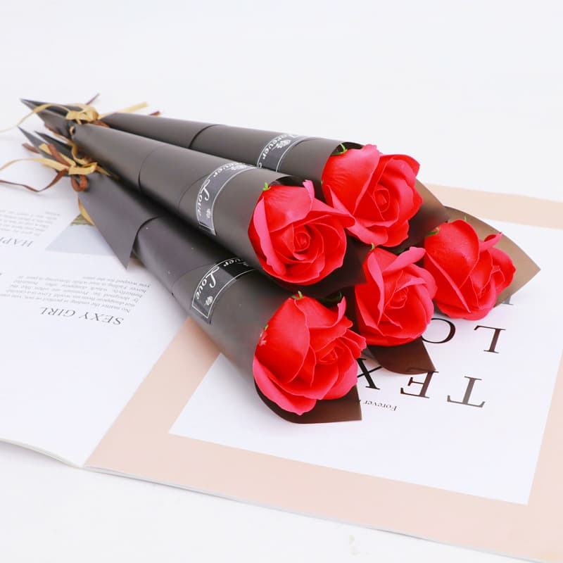 Soap Flower Carnation Rose Single Bouquet Soap Flower Valentine's Day Women's Day Teacher's Day Gift Small Gift