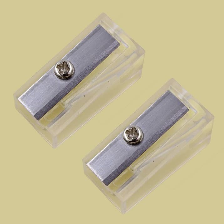 TAIHAO Beveled Transparent Blade Core Accessory Pencil Sharpener Charcoal Pencil Sharpener Eyebrow Pencil Sharpener Twist Sharpener