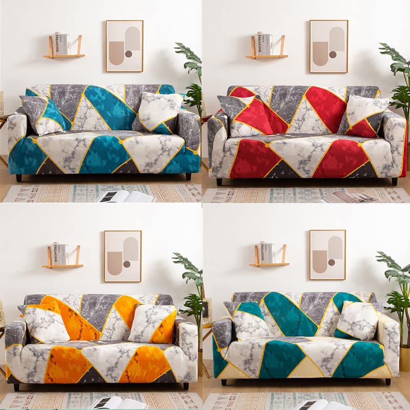 Cross-border printing universal knitted stretch sofa cover single, double, three-seat sofa cover, full cover, sofa cushion cover