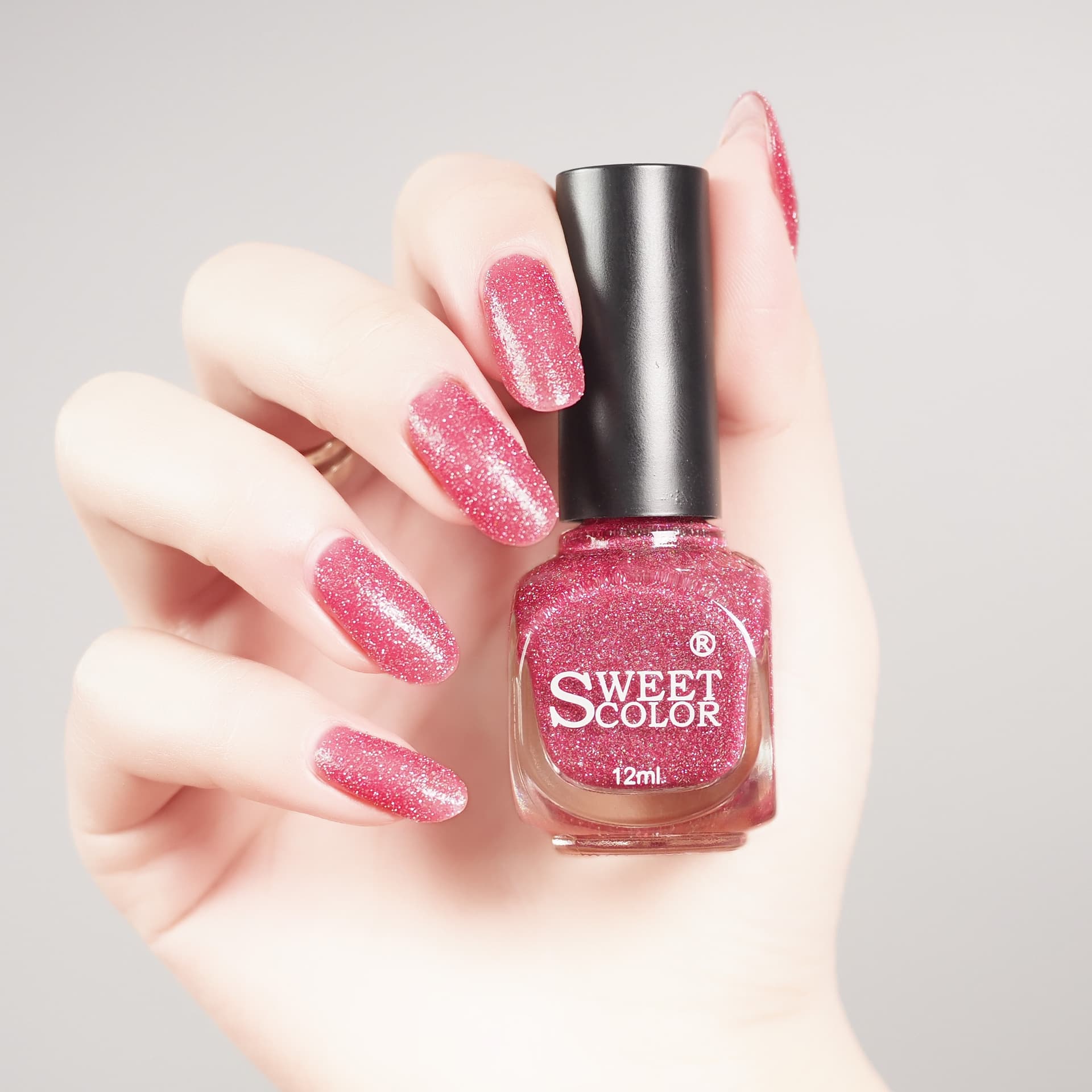 Sweet Color Red Pearl Fine Glitter Nail Polish New Formula No-Bake Long-Lasting Quick-Dry Nail Care Whitening Manicure