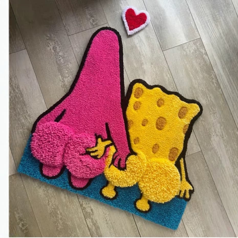 Cross-border Creative Bathroom Rug Funny Home Rugs Water-Absorbent Bath Mat Washable Machine Washable