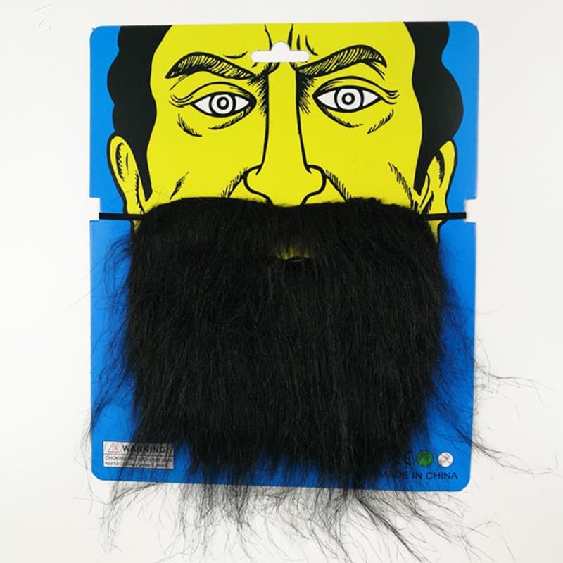 Black Fake Beard Halloween Prop Fake Mustache Big Beard Harry Potter Fake Facial Hair Handlebar Mustache