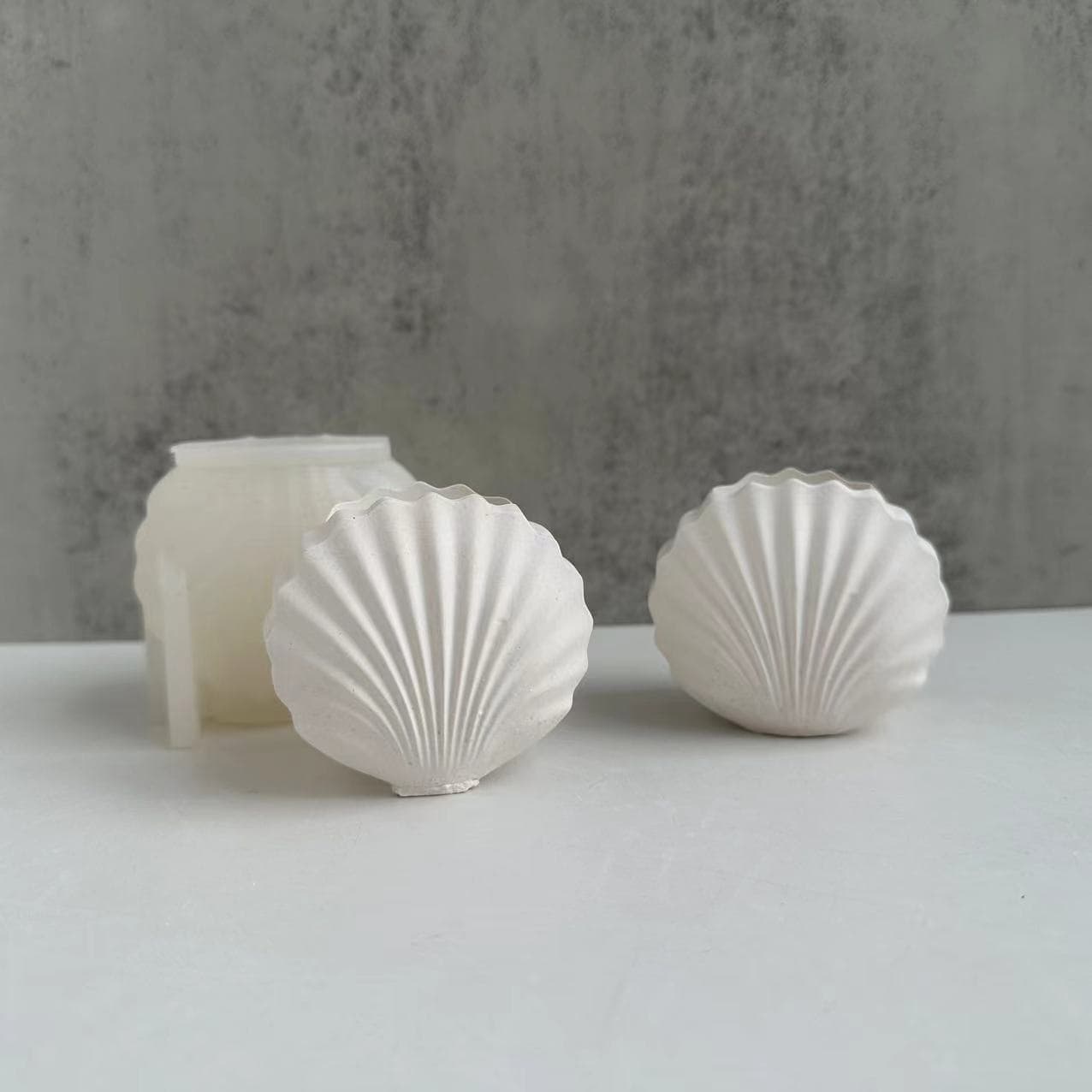 Small Seashell Vase Silicone Mold, Illustration Bottle Plaster Mold, Tree Resin Decoration Mold