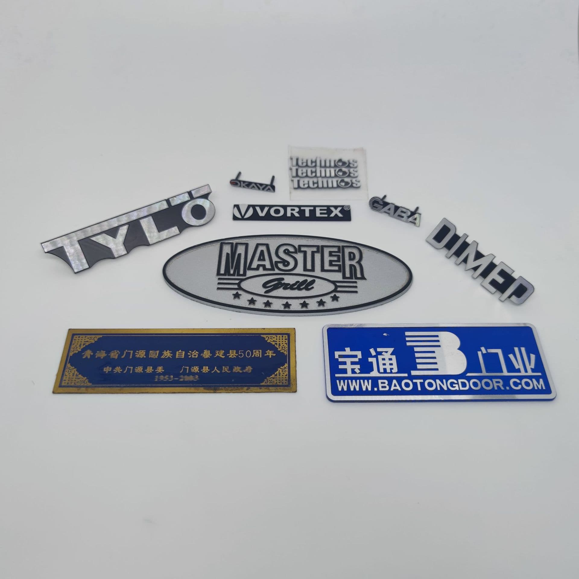High-quality supply 3D embossed metal aluminum signs aluminum high gloss luggage tag stamping texture aluminum sign