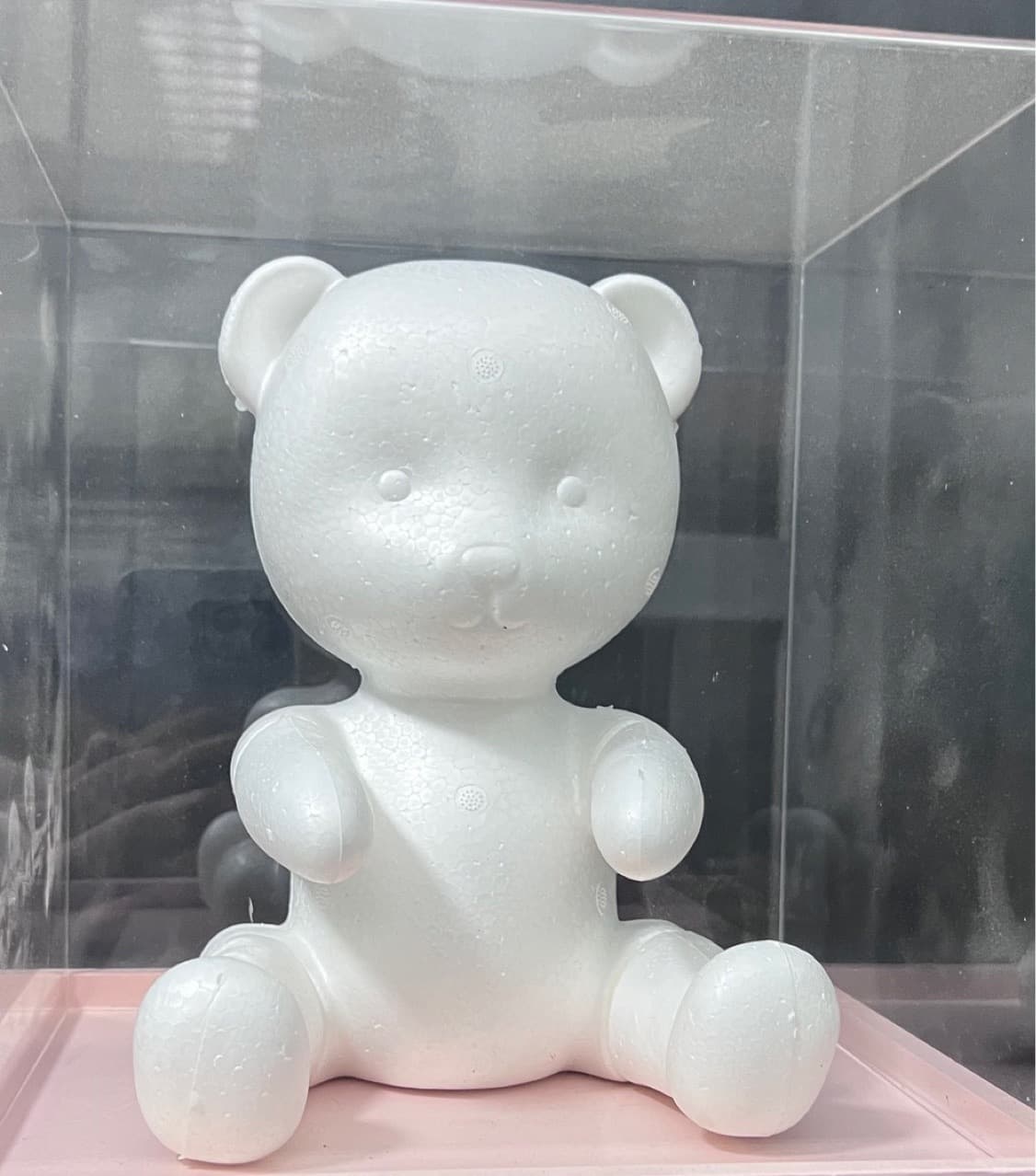 Foam Ball Polystyrene Foam Bear Solid White Blank EPS Foam DIY Factory Direct Cream Bear Butter