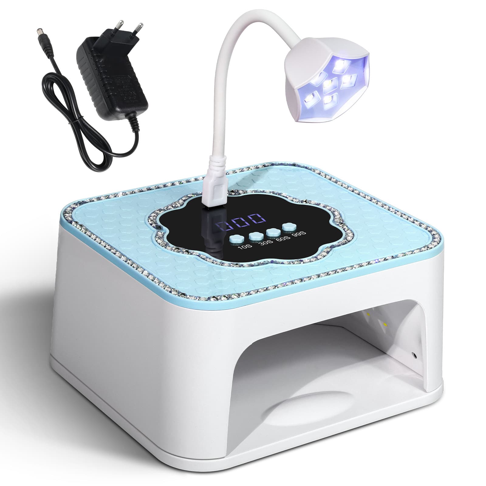 Cross-border New Diamond Crystal Lamp Bead Nail Lamp UV Curing Lamp LED Rechargeable Phototherapy Dryer BT-23