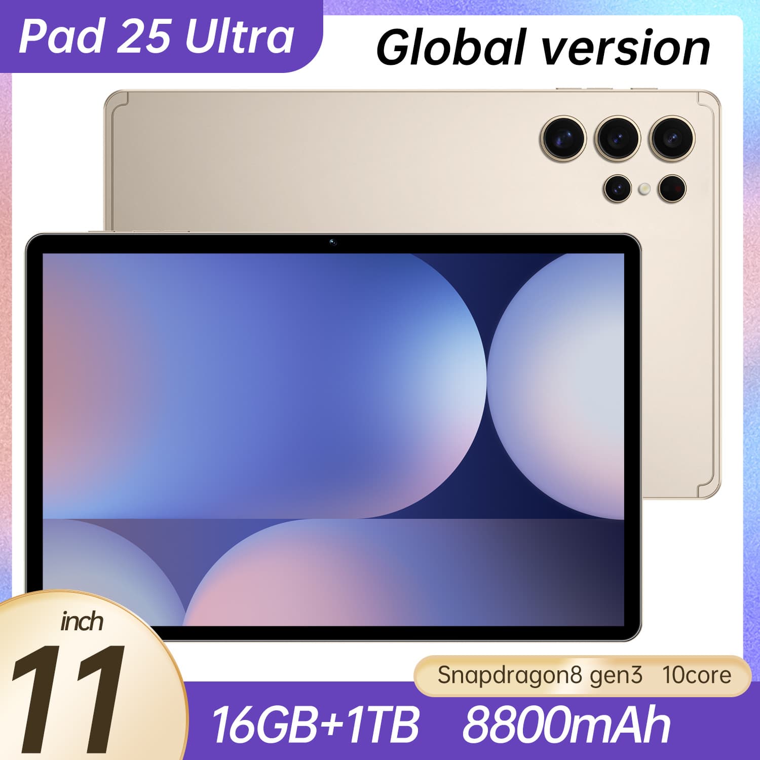 Pad 25 Ultra cross-border 11-inch smartphone 5G dual SIM dual standby 16+1tb Android mobile phone foreign trade machine