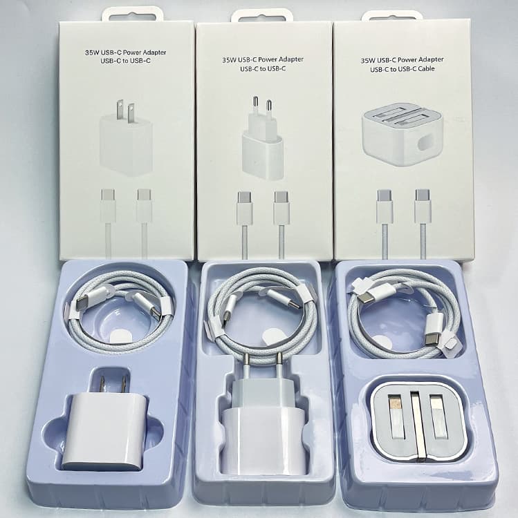 Charger Compatible with Apple 17 Fast Charging PD35W Charging Head iPhone 15 Mobile Phone Charger Data Cable Set Box