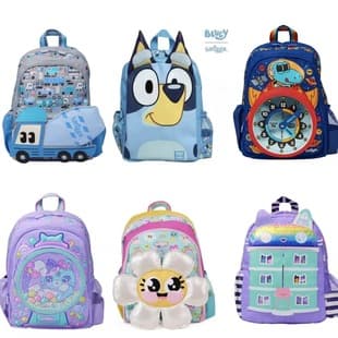 Australia Smiggle Medium Shaped Card School Bag, Ultra-Light Backpack for Primary School Students, Weight-Reducing Backpack