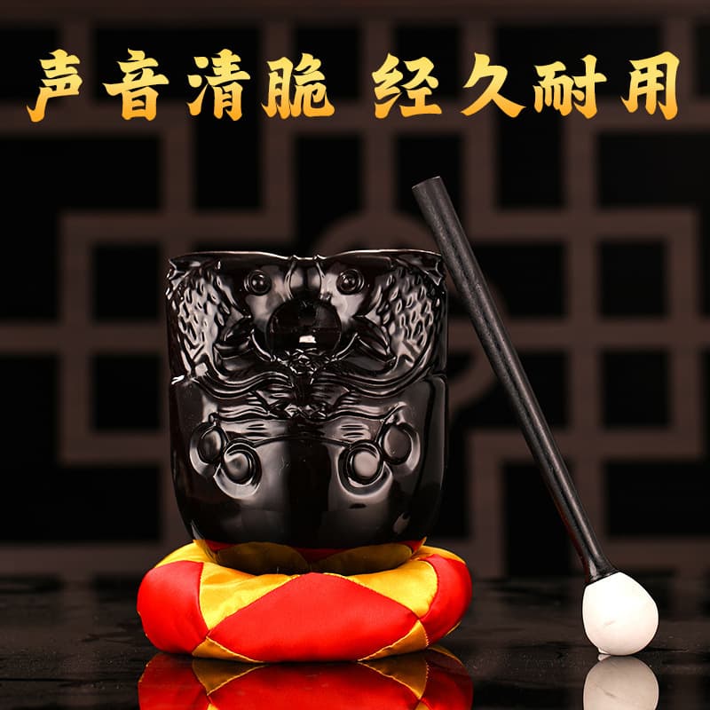 Knock Knock Small Wooden Fish Percussion Instrument Non-Solid Wood Student Meditation Gift Office Worker Stress Relief Portable Present