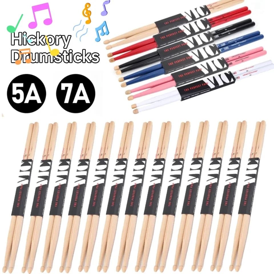 1 Pair Original Drumsticks 5A Drum Sticks American Hickory 5A