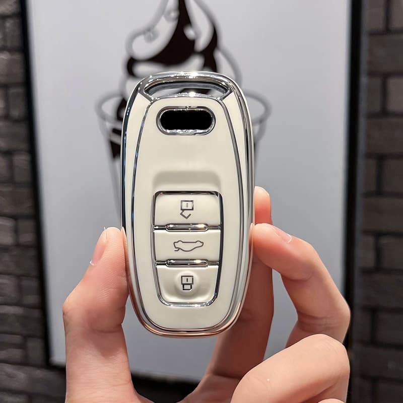 Audi Key Case Cover for A6L/Q7/Q8/A3L/A8L/A7/Q4 Key Fob Shell