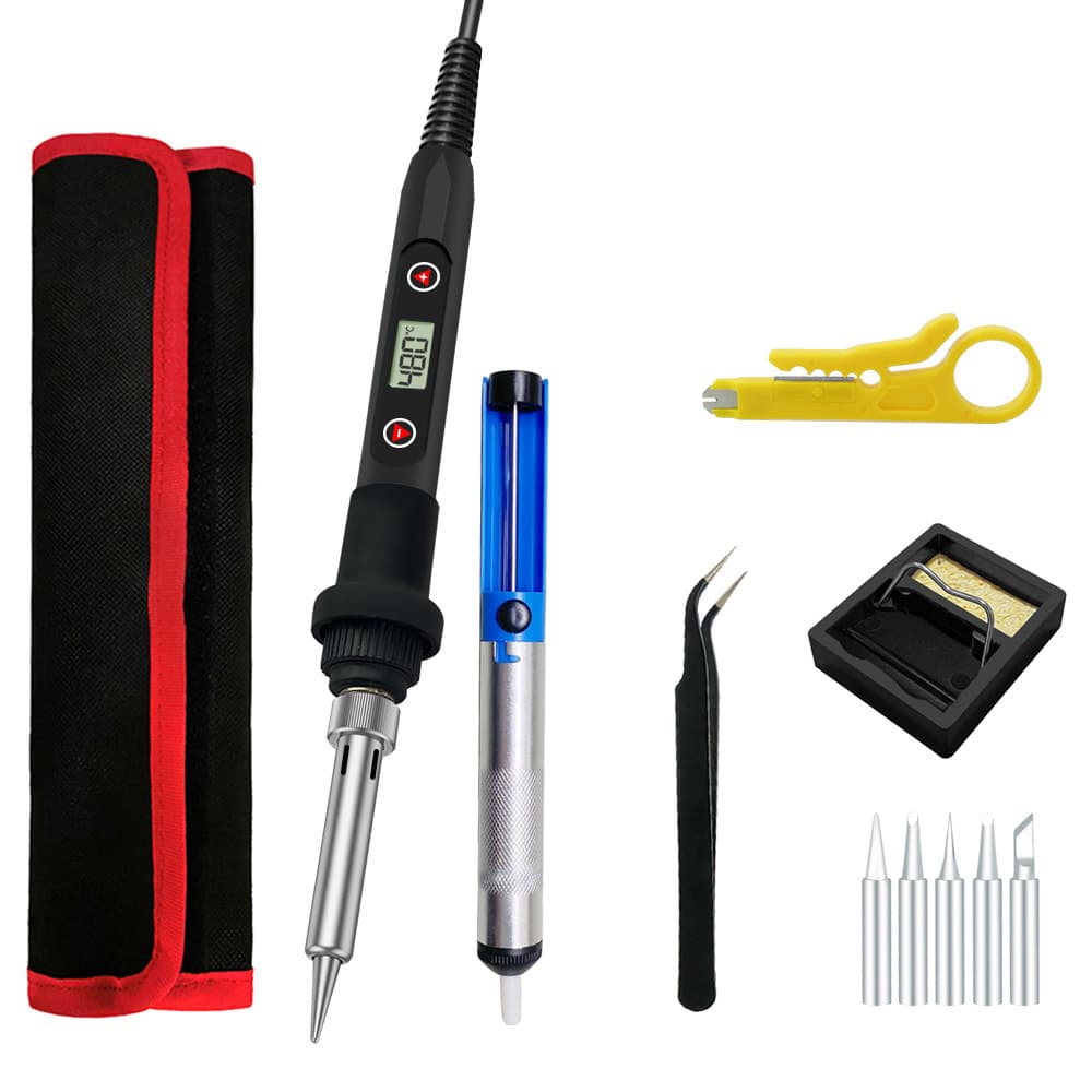 80W Digital Display Constant Temperature Adjustable Soldering Iron Electronic Repair Tool Welding Solder Pen Home Kit